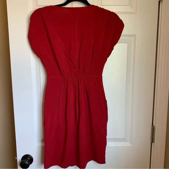 BCBGeneration Red V Neck Dress, size XXS - Picture 6 of 7